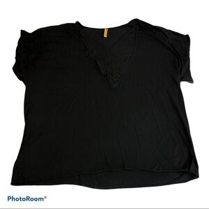 RACHEL PALLY Wrap Neckline Short Sleeve Top Sz S